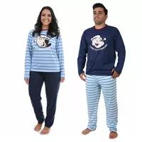 Imagem da promoção Kit 2 Pijamas De Frio Adulto Casal Longo Feminino Masculino