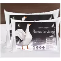 Imagem da promoção Kit 02 Travesseiros 100% Pluma de Ganso Sintético Super Macio Melhor Travesseiro Para Dormir