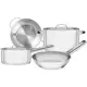 Jogo de Panelas Tramontina Inox Fundo Triplo em oferta