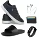 Novidade Kit tenis com acessórios e chinelo slide 2 cores disponiveis em oferta