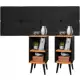 Conjunto Cabeceira Cama Casal 1,40 Com Mesa de Cabeceira Quarto Luxo em oferta