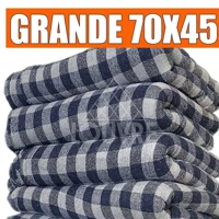 Imagem da promoção 12 Pano de chão xadrez grande 70x45 saco duplo