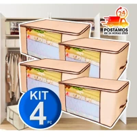 Imagem da promoção Kit 4 Caixas Organizadoras 60X45X30