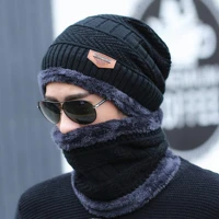 Imagem da promoção Conjunto Touca Gorro Cachecol Flexível + Quente Para Inverno / Masculino / Mulheres