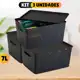 Kit Com 3 Cesto Caixa Organizadora Rattan Com Tampa 7 Litros Preto Multiuso em oferta