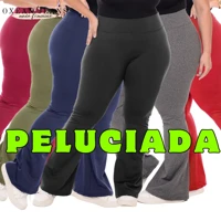 Imagem da promoção Calça Legging Flare Plus Size Flanelada Leg Boca De Sino Bailarina Grossa Zero Transparência