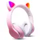 Fone De Ouvido Gatinho Gamer Headset Bluetooth Sem fio Led RGB Infantil MP3 Cartão SD Recarregavel em oferta