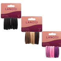 Imagem da promoção Elásticos De Cabelo Cappuccino Lanossi Beauty & Care - 6 Unidades Marrom