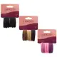 Elásticos De Cabelo Cappuccino Lanossi Beauty & Care - 6 Unidades Marrom em oferta