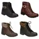 Coturno Bota Adulta feminina Tratorado Preto-Marrom-Xadrez-Onça em oferta