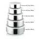 Conjunto De Tigelas Aco Inox 5 Pecas Com Tampa Resistente em oferta