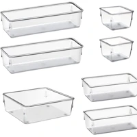 Imagem da promoção Organizador Modular Acrimet para Gavetas, Bancadas e Armários, Plástico Transparente, Kit com 7 Pote