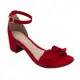 Saltinho Feminino Sandália Salto Grosso Baixo Confortável Laçinho Tendência Shekinah Laço em oferta