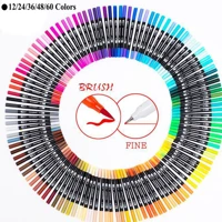 Imagem da promoção Cores Caneta Com Ponta Dupla Brush Pen/Kit De Canetas Para Escova/Artigos De Papelaria 24 cores