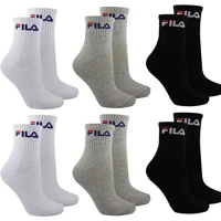 Imagem da promoção Kit 6 Pares Meia Fila Cano Médio Algodão Atoalhada Esportiva Academia