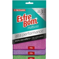 Imagem da promoção Pano Alta Performance Multiuso, 3 Unidades, Pink/Roxo/Verde, EsfreBom