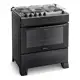 Fogão 5 Bocas Preto A Gás Com Mesa Inox Atlas Mônaco Top Bivolt 110/220V em oferta