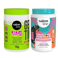 Imagem da promoção Kit Creme Definição Máxima+Gelatina Super Definição 1kg SaLon Line