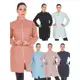 Jaleco Feminino Acinturado Oxford Manga Longa Com Zíper Gola Padre Várias Cores em oferta