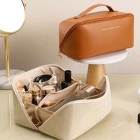 Imagem da promoção Bolsa De Cosmético De Couro PU Com Grande Capacidade Portátil Viagem Cosméticos Para Viagem