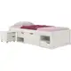 Cama Solteiro Kiara Madeira Maciça Branca em oferta