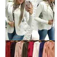 Imagem da promoção Blazer Feminino em Neoprene Casaco curto com babado