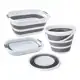 Kit 2 Peças Cesto Roupa 26l E Balde 10l Retrátil Dobrável - Camesa em oferta