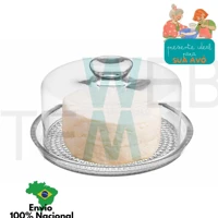 Imagem da promoção Porta Queijo Queijeira de Vidro Vitazza para Organização e Decoração Cozinha, Geladeira e Mesa Posta