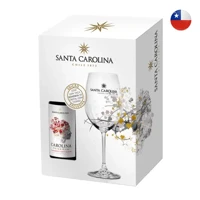 Imagem da promoção Kit Vinho Tinto Chileno Santa Carolina Reserva 750ml + Taça