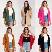 Imagem da promoção Kimono Cardigan Feminino Manga 3/4 Soltinho 100% Viscose Blogueirinha - Meia Estação e Verão - Terce