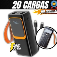 Imagem da promoção Power Bank Turbo Carregador Portátil 30.000 mah 50000 mAh 22.5 w 20000mah Super Rápido Tipo-c