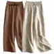 Lovito Calça Básica Lisa com Botões na Frente para Mulheres LNE21224 (Multicolorido) em oferta