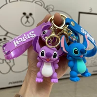 Imagem da promoção Chaveiro Disney Lilo & Stitch Figura Kawaii Cartoon Angel Silicone Pendant Porta-Chaves Mochila Para