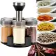 Porta Temperos Giratório Inox c/ 6 Potes de Vidro - Utimix em oferta