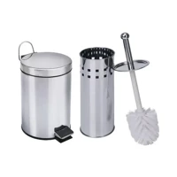 Imagem da promoção Kit Lixeira aço inox 3 litros + 1 escova Sanitária - Zhejiang Chenmao Industry And