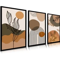 Imagem da promoção Quadro Decorativo Grande Minimalista Orgânico Floral Moderno Formas Escritório Sala Quarto