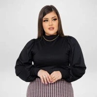 Imagem da promoção Blusa Feminina Manga Longa Plus Size Vida Modas Princesa