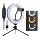 Anel Ring Light 8 Pol + Tripé De Mesa + Suporte Cel Video - Ring Fill Light em oferta