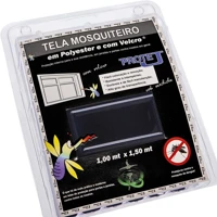 Imagem da promoção Tela Mosquiteiro Com Velcro Protej Preta 100cm x 150cm