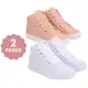 Kit 2 botinha feminina botas casual dois pares escolar academia dia a dia em oferta