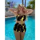 Novo Estilo Europeu Americano de Comércio Exterior Split Fato de banho feminino High Waist Boxer Inf em oferta