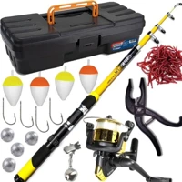 Imagem da promoção Kit Pesca Completo com Vara Molinete Maleta com Acessórios e Alicate Pega Peixe