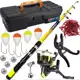 Kit Pesca Completo com Vara Molinete Maleta com Acessórios e Alicate Pega Peixe em oferta