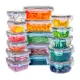 Kit 16 Potes Herméticos Empilhável Tampa/ Trava Transparente em oferta