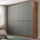 Guarda Roupa Casal 6 Portas e 3 Gavetas Belmont Carraro Freijo com Cinza Titanio em oferta