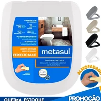 Imagem da promoção Assento Sanitário Tampa Vaso Almofadado Quadrado Retangular Icasa Sabatini 6LPF Multi Metasul