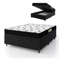 Imagem da promoção Cama Box Com Baú Casal Colchão Espuma 138x188x50cm Polar