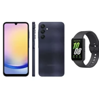 Imagem da promoção Smartphone Samsung Galaxy A25 6,5” 256GB Azul - Escuro 5G + Smartband Samsung Galaxy Fit3 Grafite