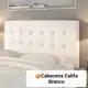 Cabeceira de Cama Casal 1,40 Estofada Branco Courino Semi Sintético em oferta