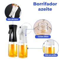 Imagem da promoção Kit 2 Spray Borrifador 200ML Azeite Vinagre Culinário Pulverizador Galheteiro em acrílico